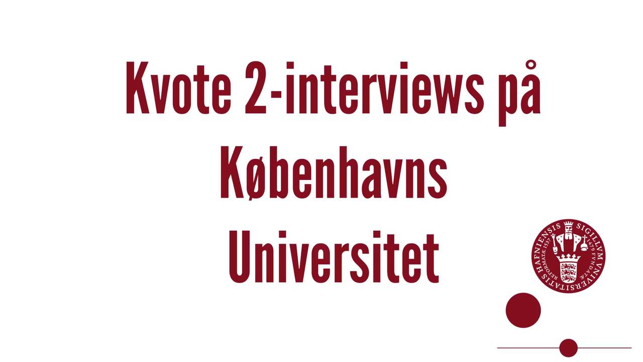 Min besvarelse + tidligere interviewspørgsmål